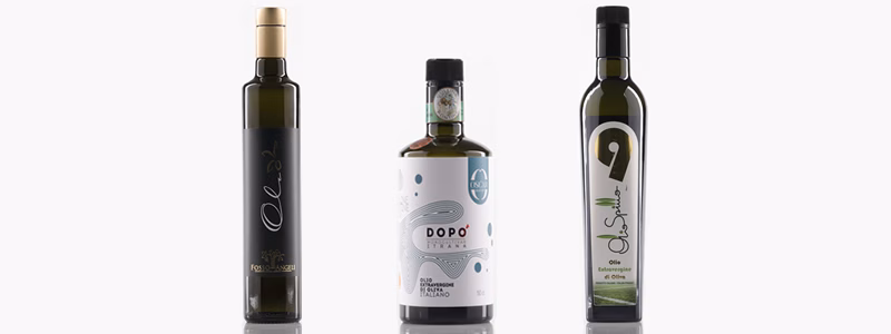 Bottiglie di olio extravergine LabelDoo