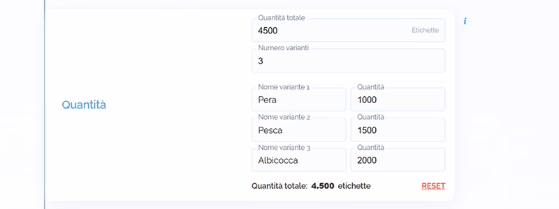 Configurare varianti di etichette adesive - LabelDoo