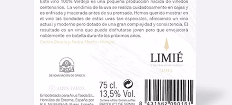 Etiqueta trasera para botella de vino: ¿Qué información incluir?